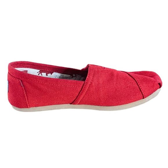 Toms shoes flats canvas red size 8 washable - Picture 4 of 6